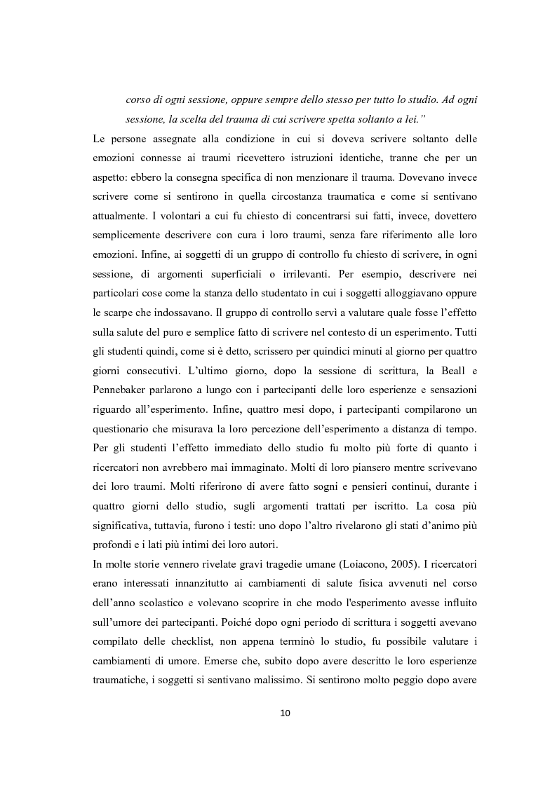 Anteprima della tesi: Scrittura espressiva e crescita post-traumatica in pazienti cardiopatici, Pagina 5