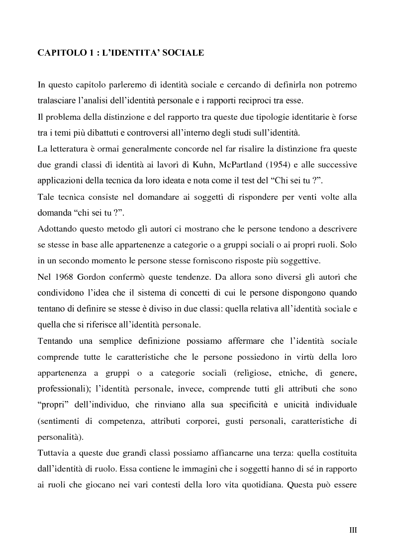 Anteprima della tesi: La dimensione etnica dell'identità sociale attraverso il contributo di Fethi Benslama, Pagina 3