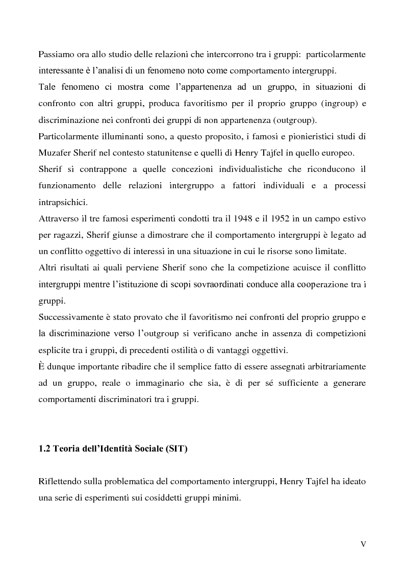 Anteprima della tesi: La dimensione etnica dell'identità sociale attraverso il contributo di Fethi Benslama, Pagina 5