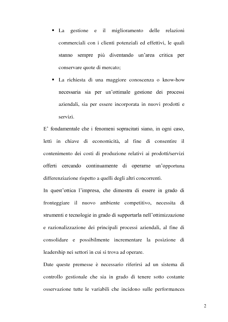 Anteprima della tesi: L'evoluzione dei sistemi informativi e di controllo aziendali, Pagina 2