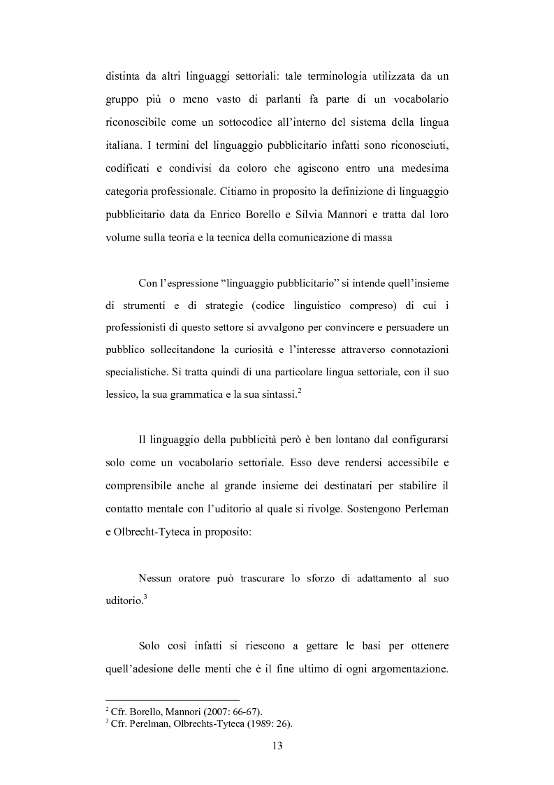 Anteprima della tesi: Strategie linguistiche e retoriche della comunicazione pubblicitaria rivolta ai bambini, Pagina 7