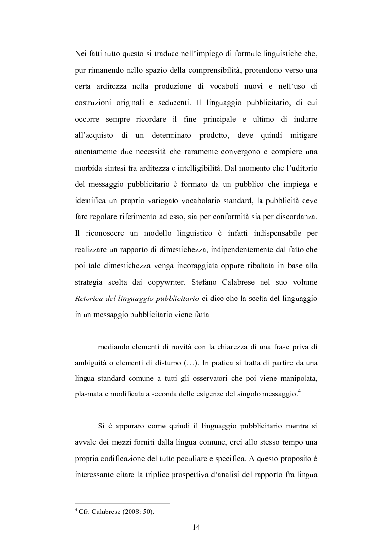 Anteprima della tesi: Strategie linguistiche e retoriche della comunicazione pubblicitaria rivolta ai bambini, Pagina 8