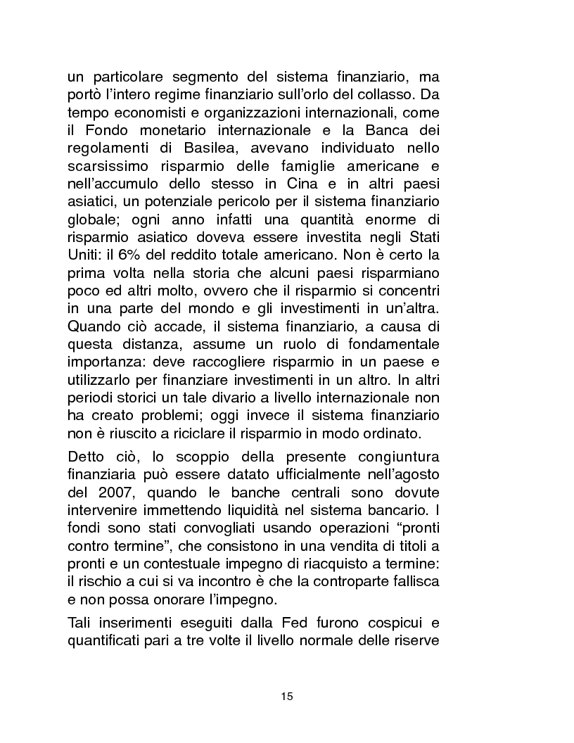 Anteprima della tesi: Cause, conseguenze e primi rimedi dell'attuale crisi finanziaria, Pagina 10