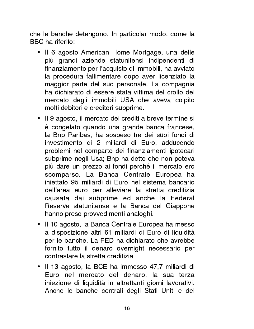 Anteprima della tesi: Cause, conseguenze e primi rimedi dell'attuale crisi finanziaria, Pagina 11