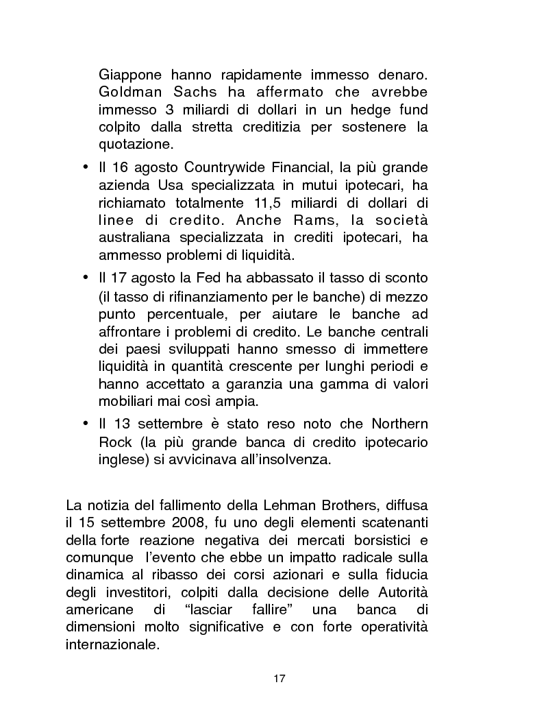 Anteprima della tesi: Cause, conseguenze e primi rimedi dell'attuale crisi finanziaria, Pagina 12