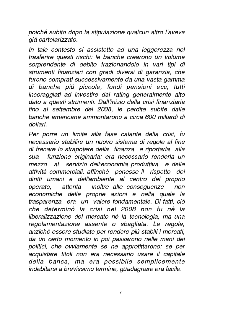 Anteprima della tesi: Cause, conseguenze e primi rimedi dell'attuale crisi finanziaria, Pagina 2