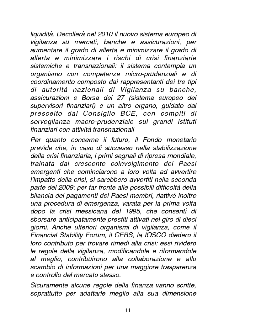 Anteprima della tesi: Cause, conseguenze e primi rimedi dell'attuale crisi finanziaria, Pagina 6
