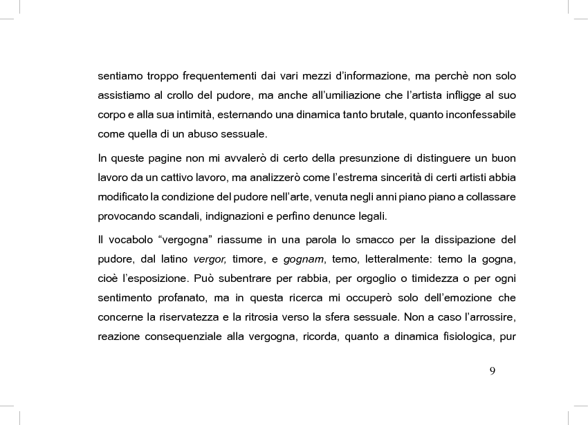Anteprima della tesi: La perdita del pudore nell'arte contemporanea, Pagina 5