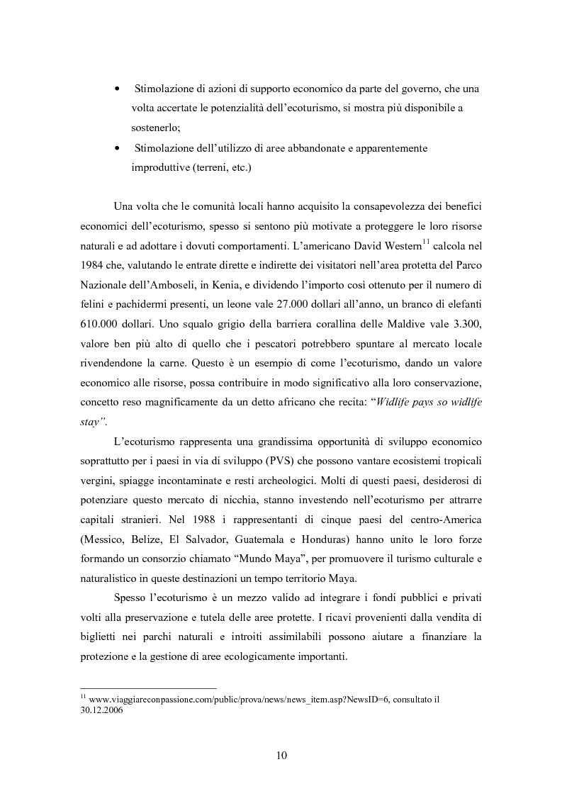 Anteprima della tesi: Ecoturismo e accordi volontari, Pagina 10