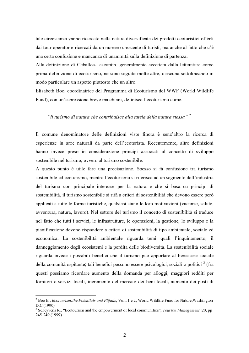 Anteprima della tesi: Ecoturismo e accordi volontari, Pagina 2