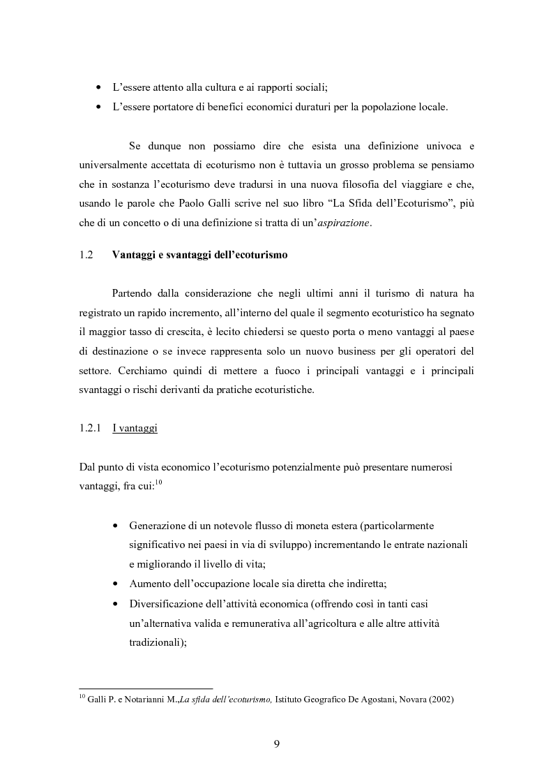 Anteprima della tesi: Ecoturismo e accordi volontari, Pagina 9