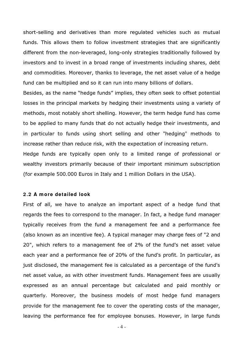 Anteprima della tesi: A Comparison Between Different Hedge Fund Strategies in the Recent Financial Crisis, Pagina 2
