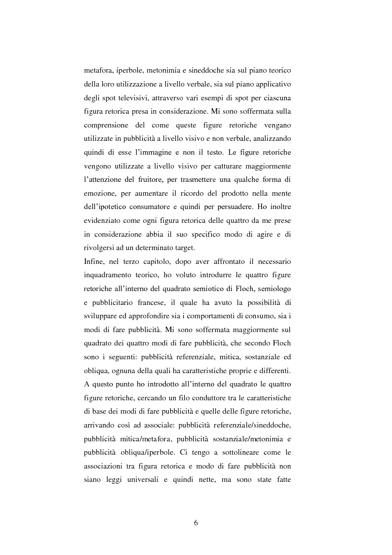 Anteprima della tesi: Le figure retoriche in pubblicità. Teoria e applicazione al quadrato semiotico di Floch., Pagina 2