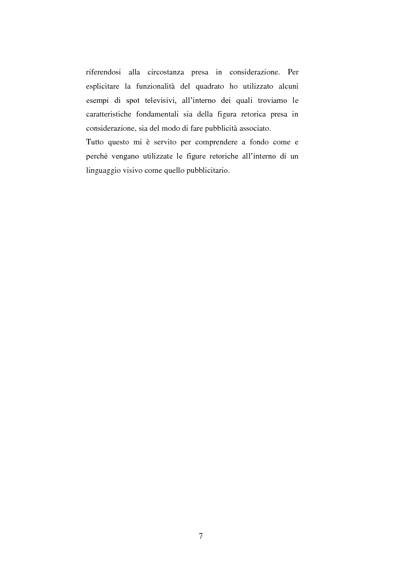 Anteprima della tesi: Le figure retoriche in pubblicità. Teoria e applicazione al quadrato semiotico di Floch., Pagina 3