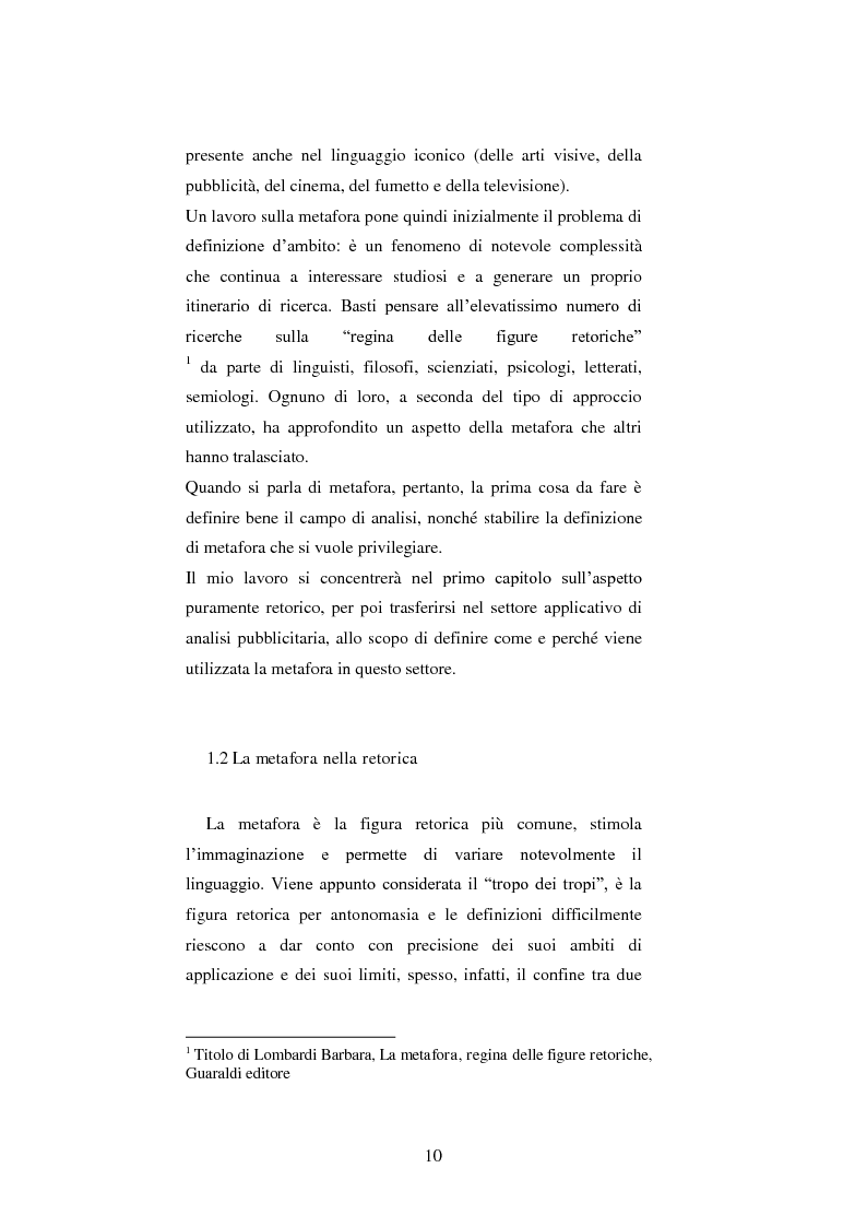 Anteprima della tesi: Le figure retoriche in pubblicità. Teoria e applicazione al quadrato semiotico di Floch., Pagina 6