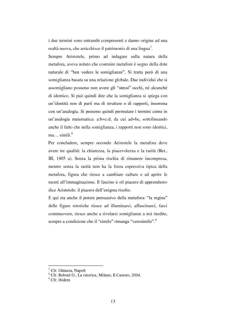Anteprima della tesi: Le figure retoriche in pubblicità. Teoria e applicazione al quadrato semiotico di Floch., Pagina 9