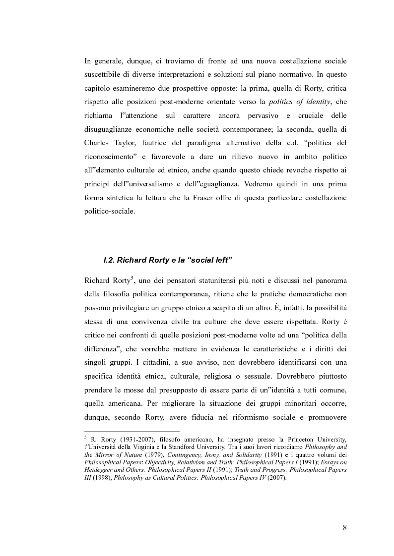 Anteprima della tesi: Redistribuzione e riconoscimento in Nancy Fraser, Pagina 3