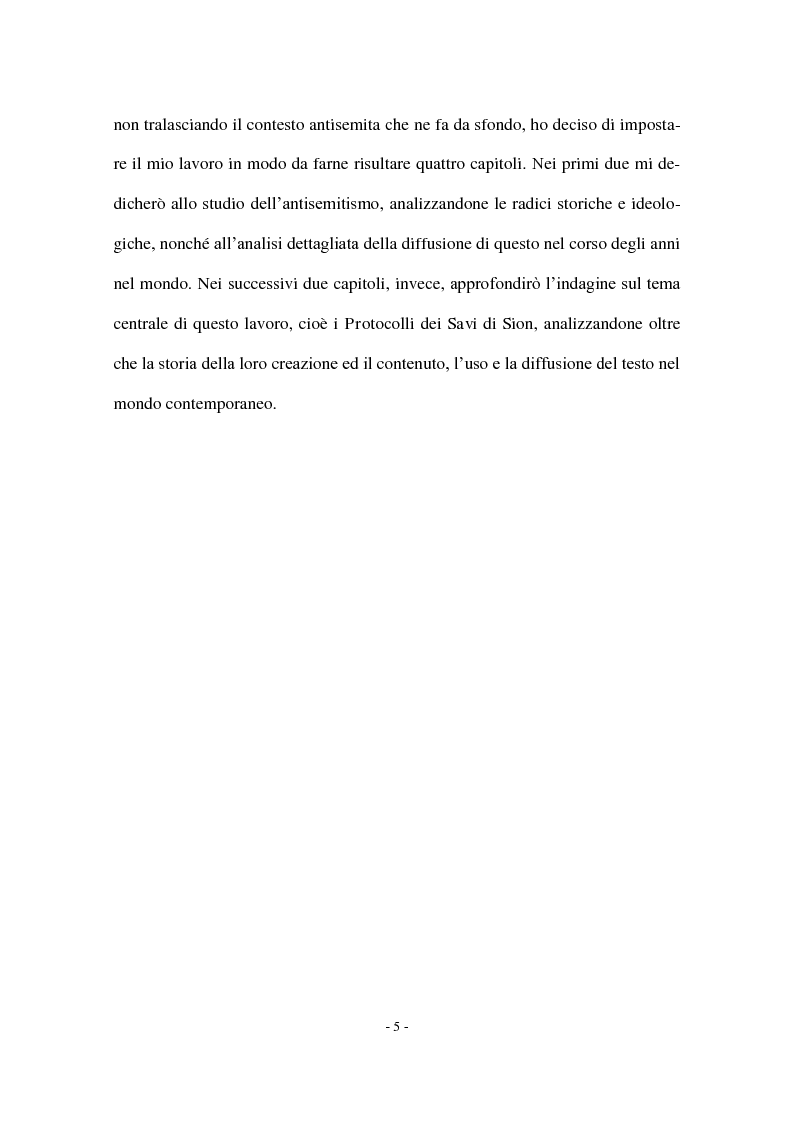 Anteprima della tesi: I Protocolli dei Savi anziani di Sion: storia di un falso antisemita nell'Europa del Novecento, Pagina 3