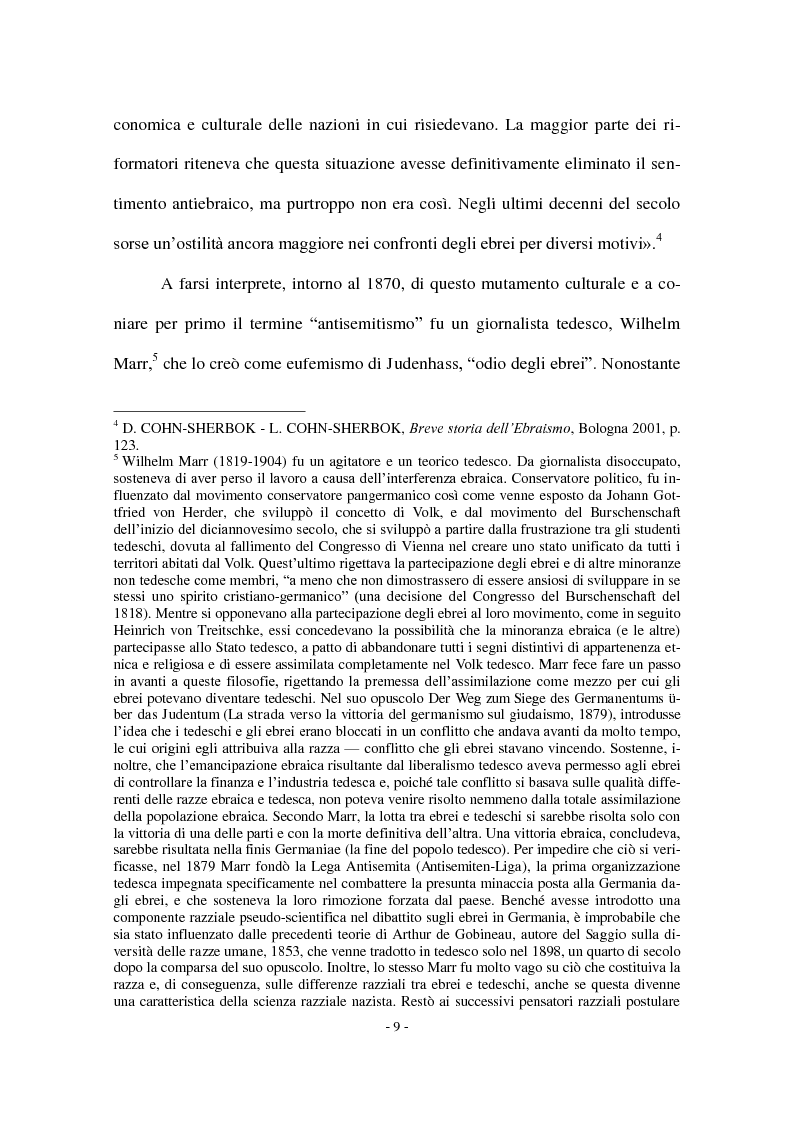 Anteprima della tesi: I Protocolli dei Savi anziani di Sion: storia di un falso antisemita nell'Europa del Novecento, Pagina 7