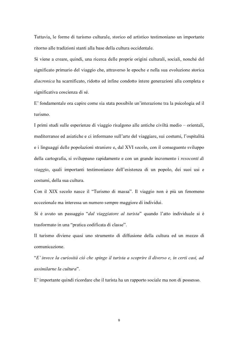 Anteprima della tesi: Psicologia del turismo: il rapporto tra turisti e residenti. Il caso Sardegna., Pagina 7