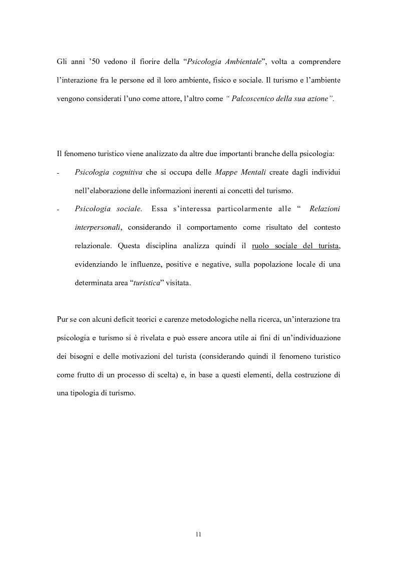 Anteprima della tesi: Psicologia del turismo: il rapporto tra turisti e residenti. Il caso Sardegna., Pagina 9