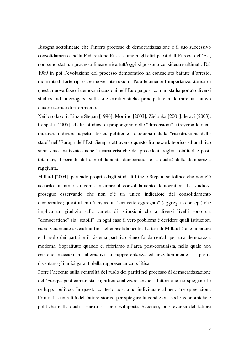 Anteprima della tesi: Verso la democrazia o ritorno all'autoritarismo? La transizione di regime in Russia (1991-2009), Pagina 3