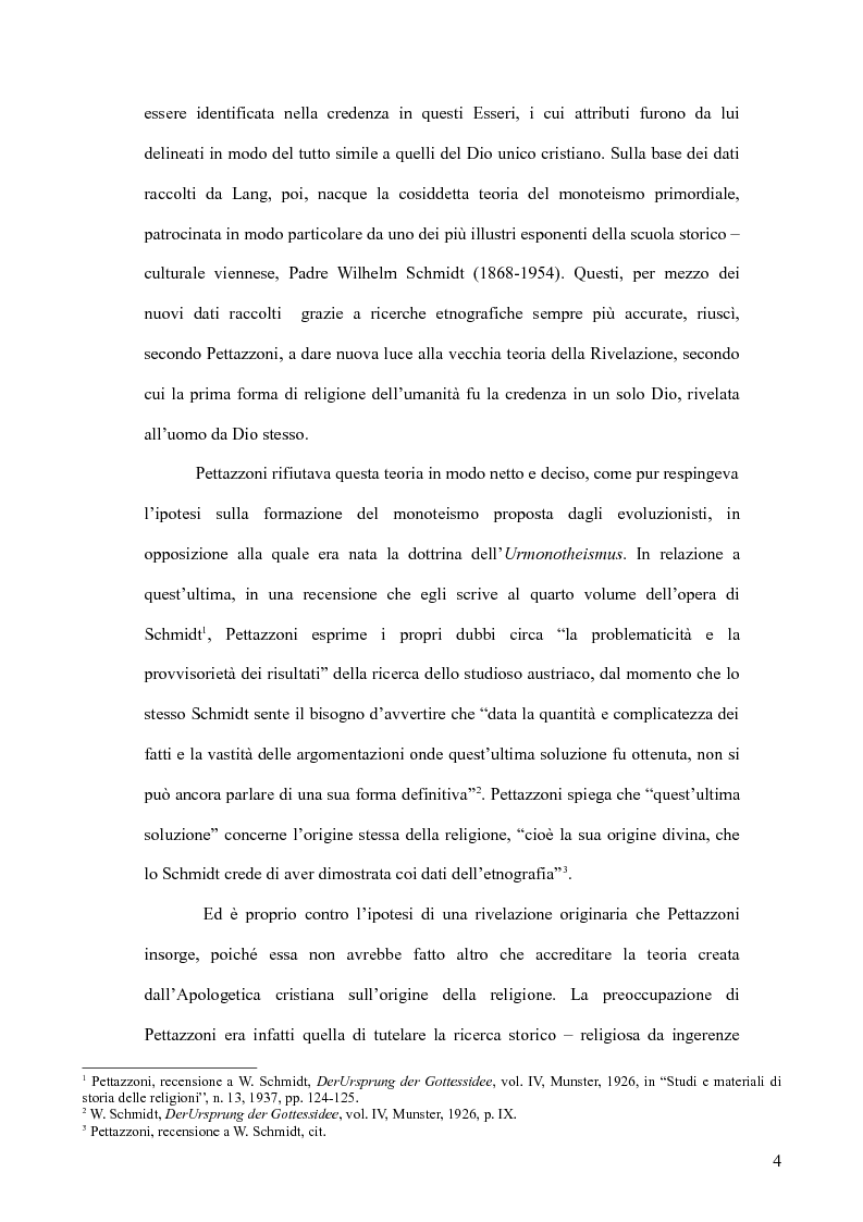 Anteprima della tesi: Raffaele Pettazzoni e la formazione del monoteismo. Analisi dei residui teologici presenti nella teoria del monoteismo primordiale., Pagina 2