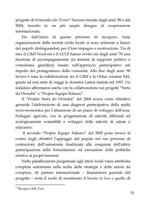 Anteprima della tesi: Una scuola per formare i ''guerrieri Xucuru''. Studio di un progetto di cooperazione in Brasile., Pagina 5