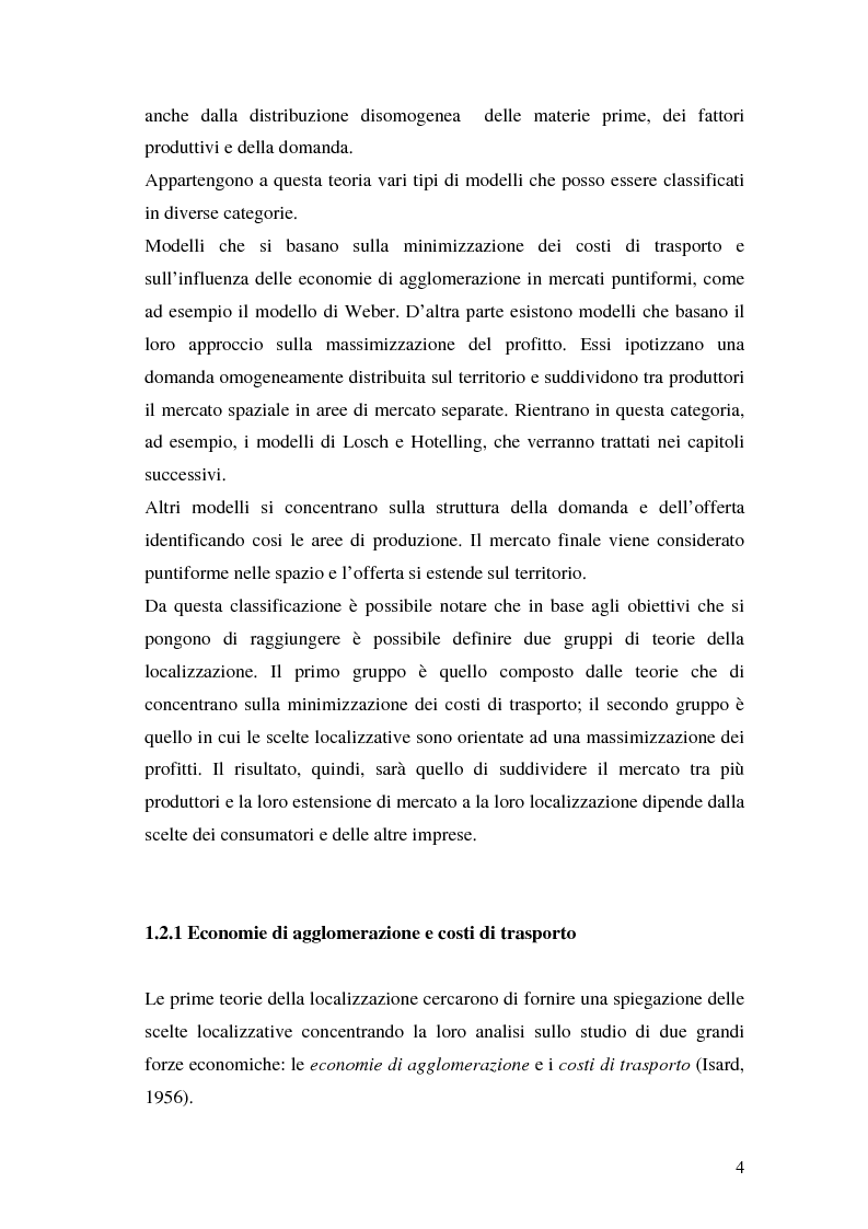 Anteprima della tesi: La teoria della localizzazione e gli investimenti diretti esteri in Italia, Pagina 4