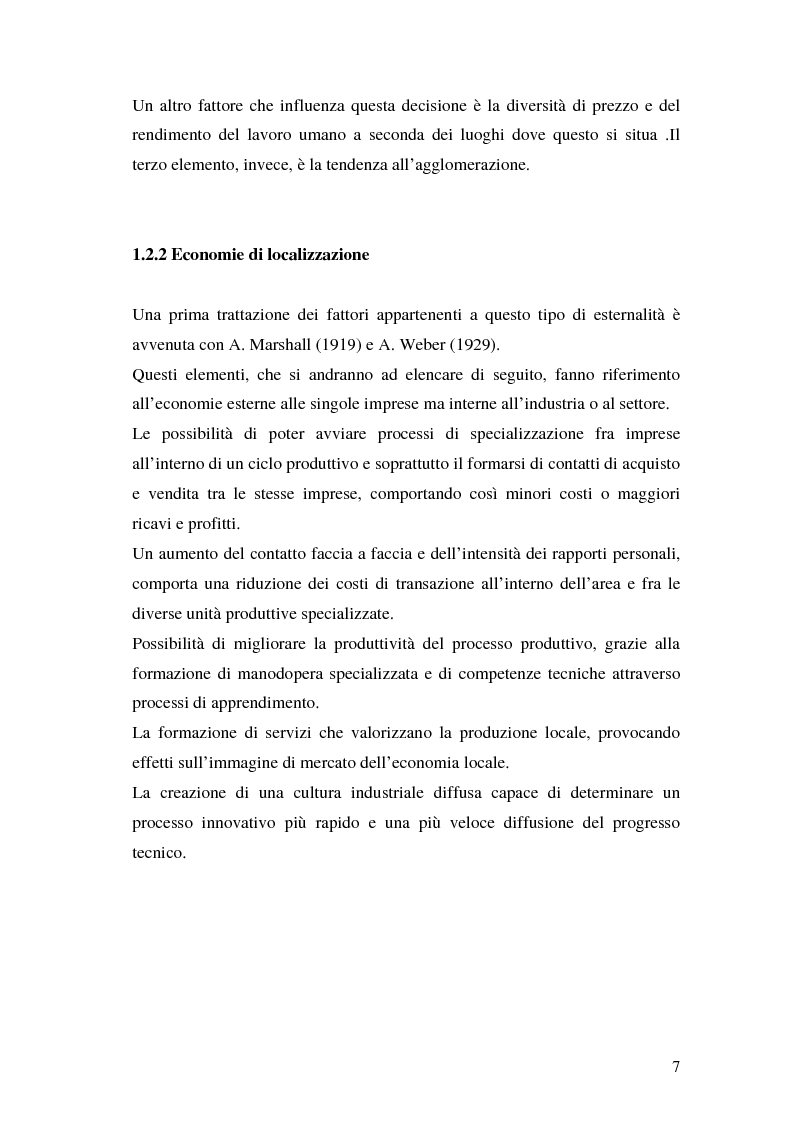 Anteprima della tesi: La teoria della localizzazione e gli investimenti diretti esteri in Italia, Pagina 7