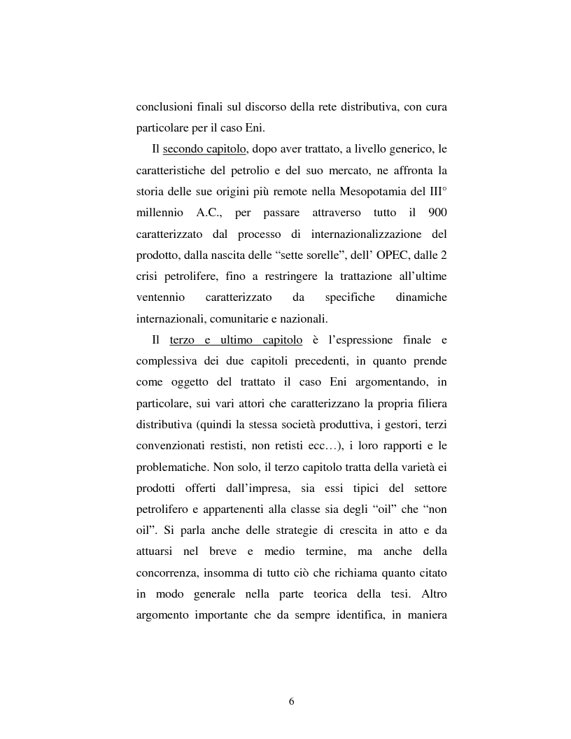 Anteprima della tesi: Problematiche nella politica distributiva delle imprese: il caso ENI, Pagina 3