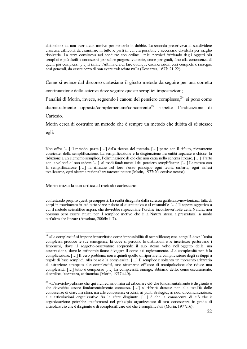 Anteprima della tesi: Semplicemente complesso. Sul metodo di Edgar Morin, Pagina 12