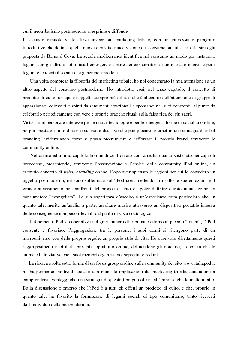 Anteprima della tesi: Il neotribalismo dell'iPod, Pagina 2