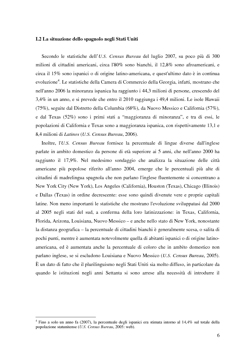 Anteprima della tesi: Commutazione e commistione di codice nel racconto Blow-up di Giannina Braschi, Pagina 8