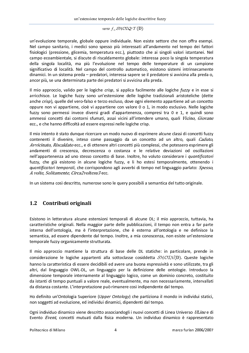 Anteprima della tesi: Un'estensione temporale delle logiche descrittive fuzzy, Pagina 2
