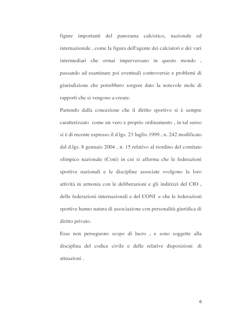 Anteprima della tesi: Diritto internazionale e trasferimento dei calciatori, Pagina 2