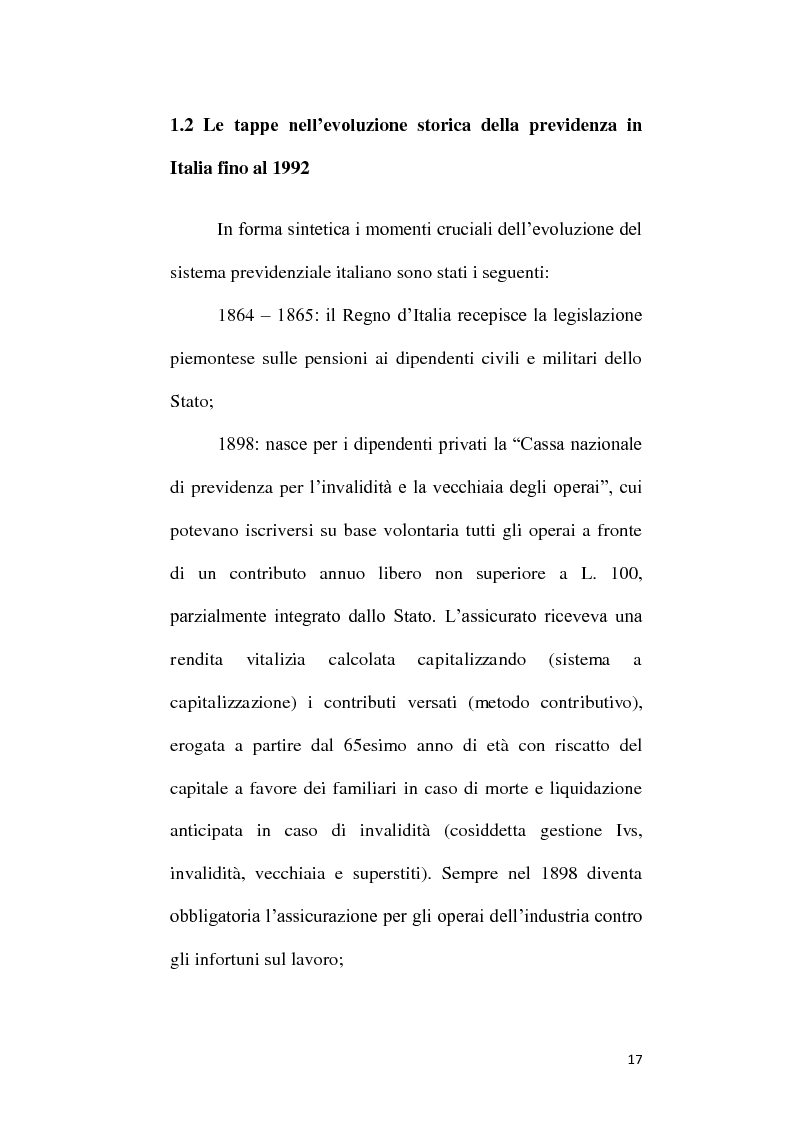 Anteprima della tesi: Fondi Pensione e riforma del Tfr: sistemi finanziari, tipologie e funzionamento dei fondi a contribuzione definita secondo il d.lgs. 252/2005, Pagina 12