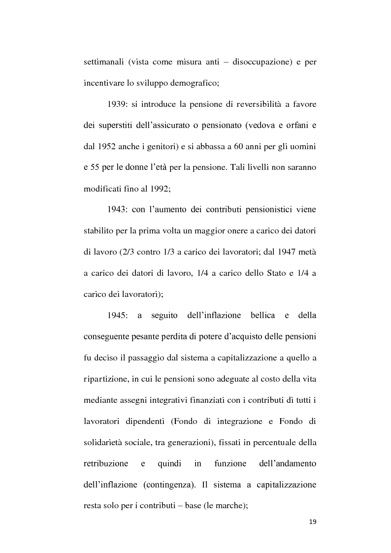 Anteprima della tesi: Fondi Pensione e riforma del Tfr: sistemi finanziari, tipologie e funzionamento dei fondi a contribuzione definita secondo il d.lgs. 252/2005, Pagina 14