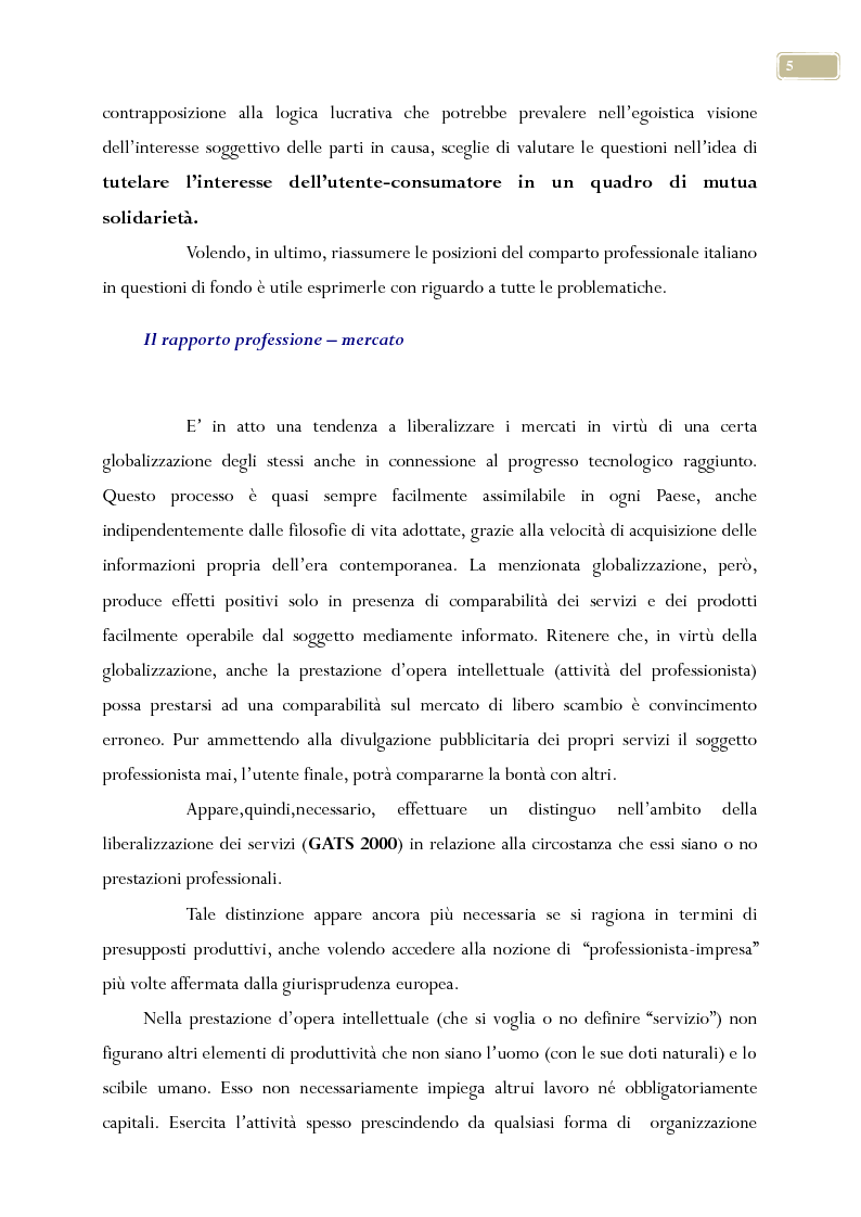 Anteprima della tesi: Esame delle professioni liberali nel contesto nazionale ed europeo, Pagina 4