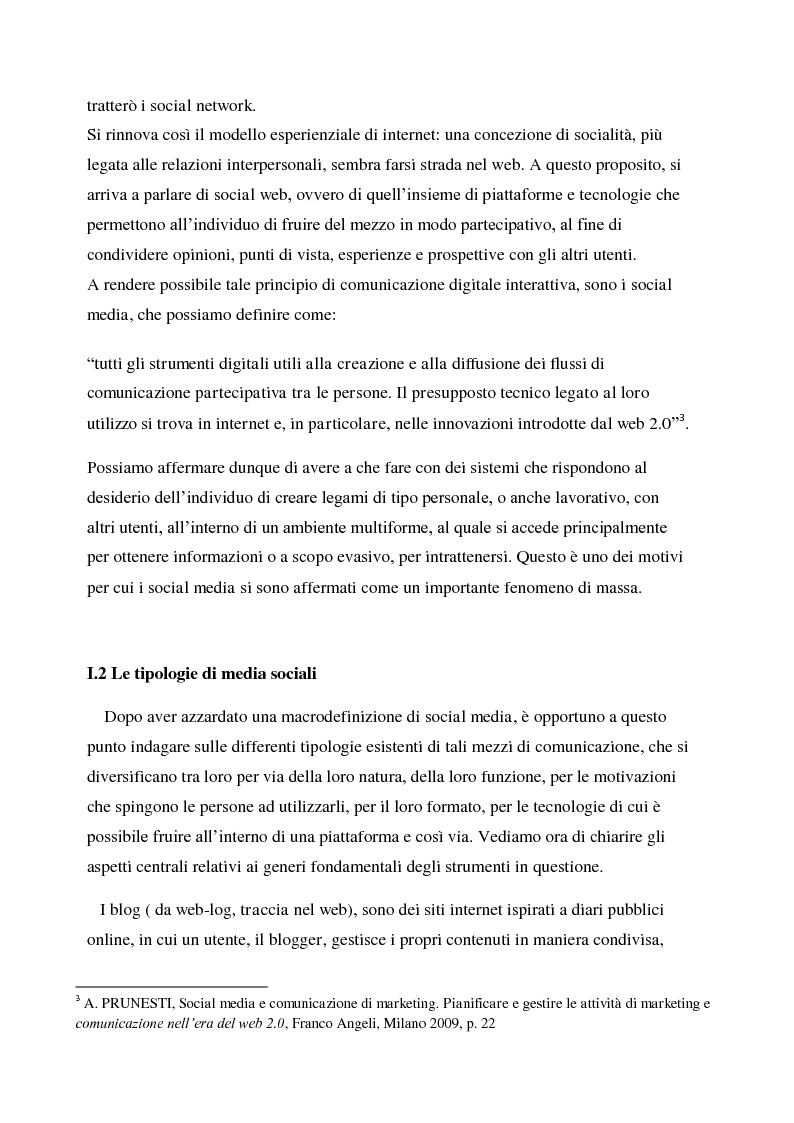 Anteprima della tesi: La gestione della corporate reputation nei social media, Pagina 7
