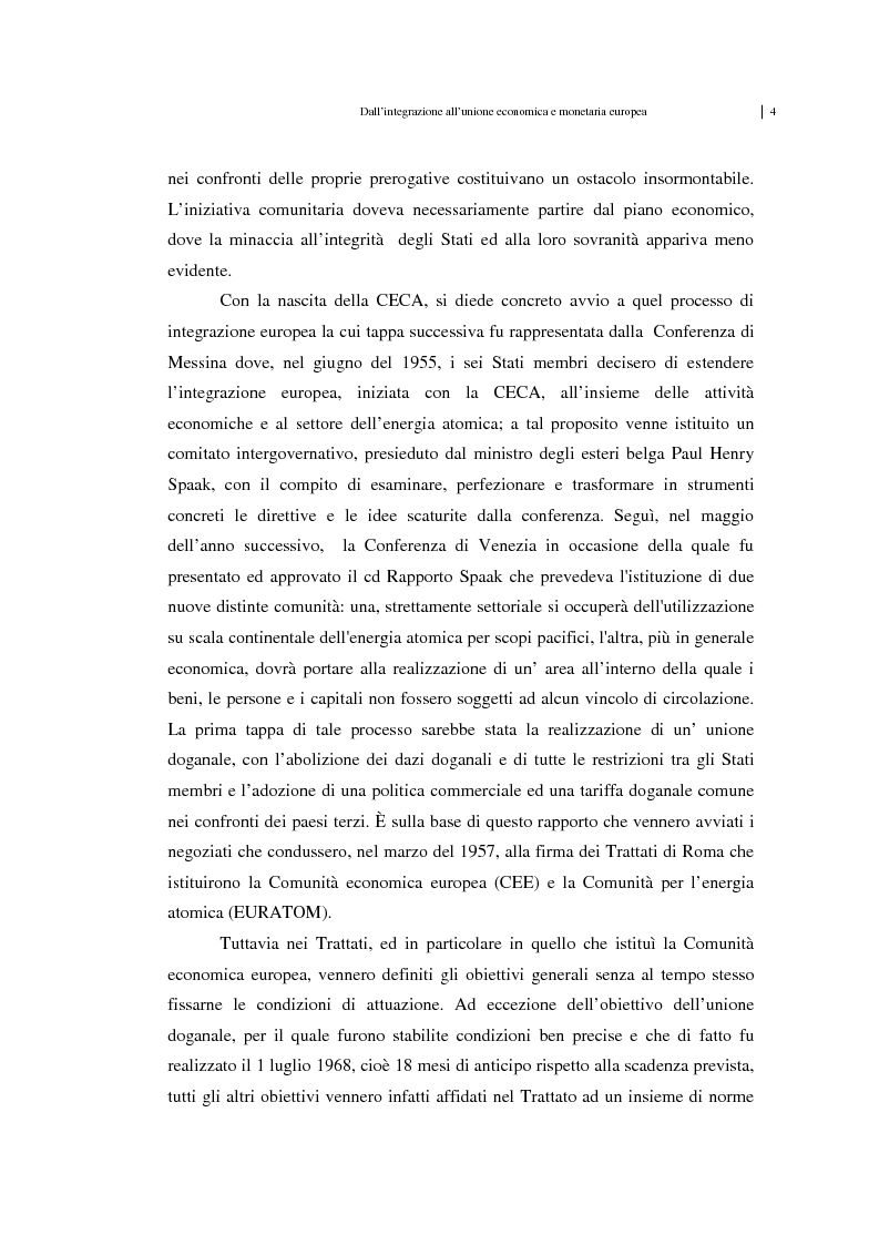 Anteprima della tesi: Unificazione monetaria europea e teoria delle aree valutarie ottimali, Pagina 4
