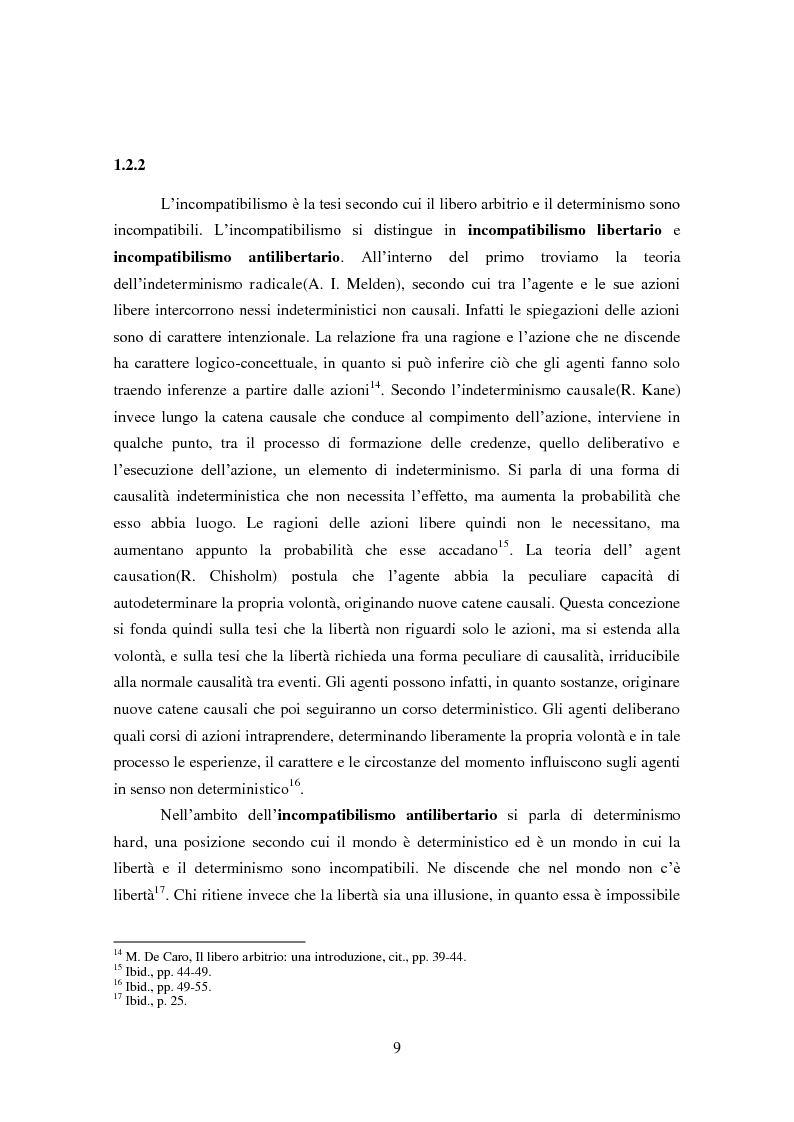 Anteprima della tesi: Necessità causale, libero arbitrio e responsabilità morale: incompatibilismo e compatibilismo in Peter van Inwagen, Pagina 4