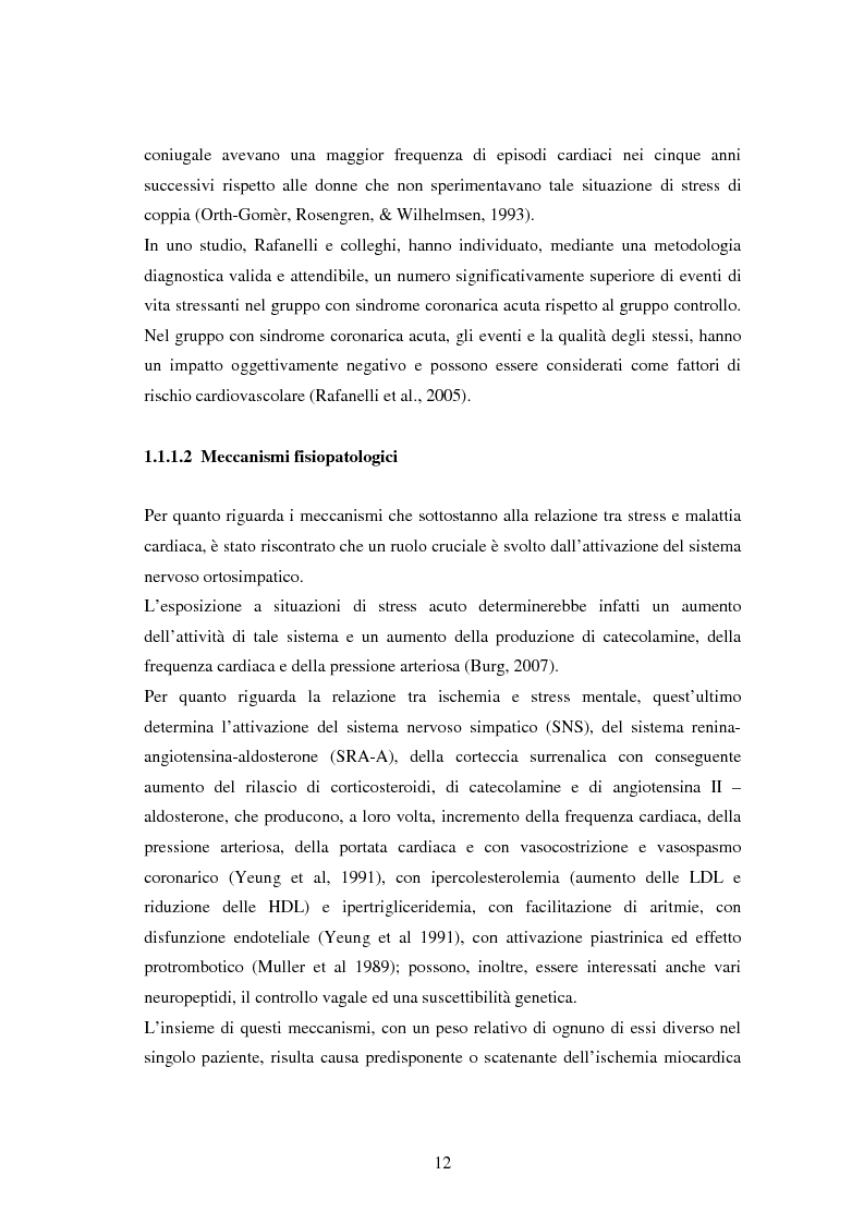 Anteprima della tesi: Scrittura espressiva e fattori psicosociali di rischio in pazienti cardiopatici, Pagina 10