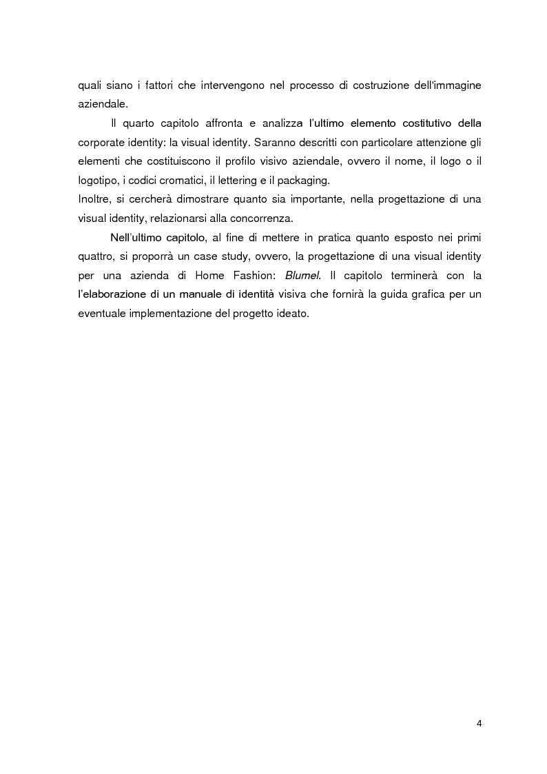 Anteprima della tesi: La visual identity aziendale: il caso Blumel, Pagina 4