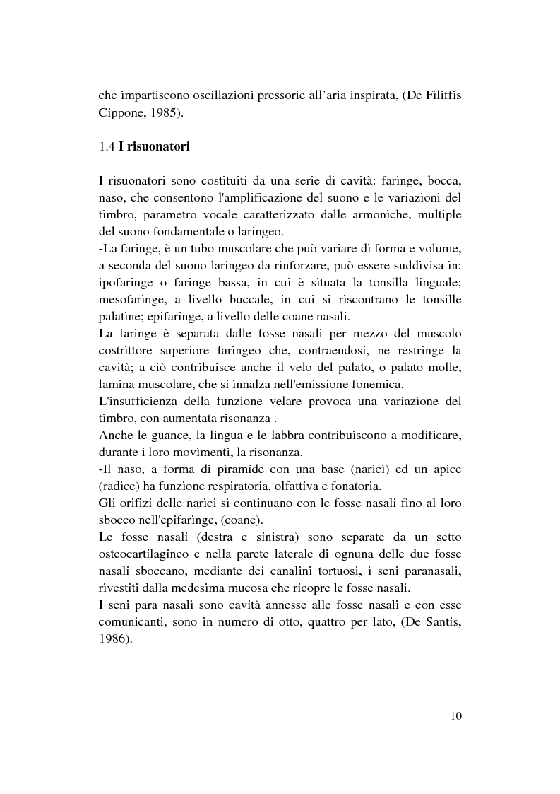 Anteprima della tesi: Le Disfonie Psicogene, Pagina 8