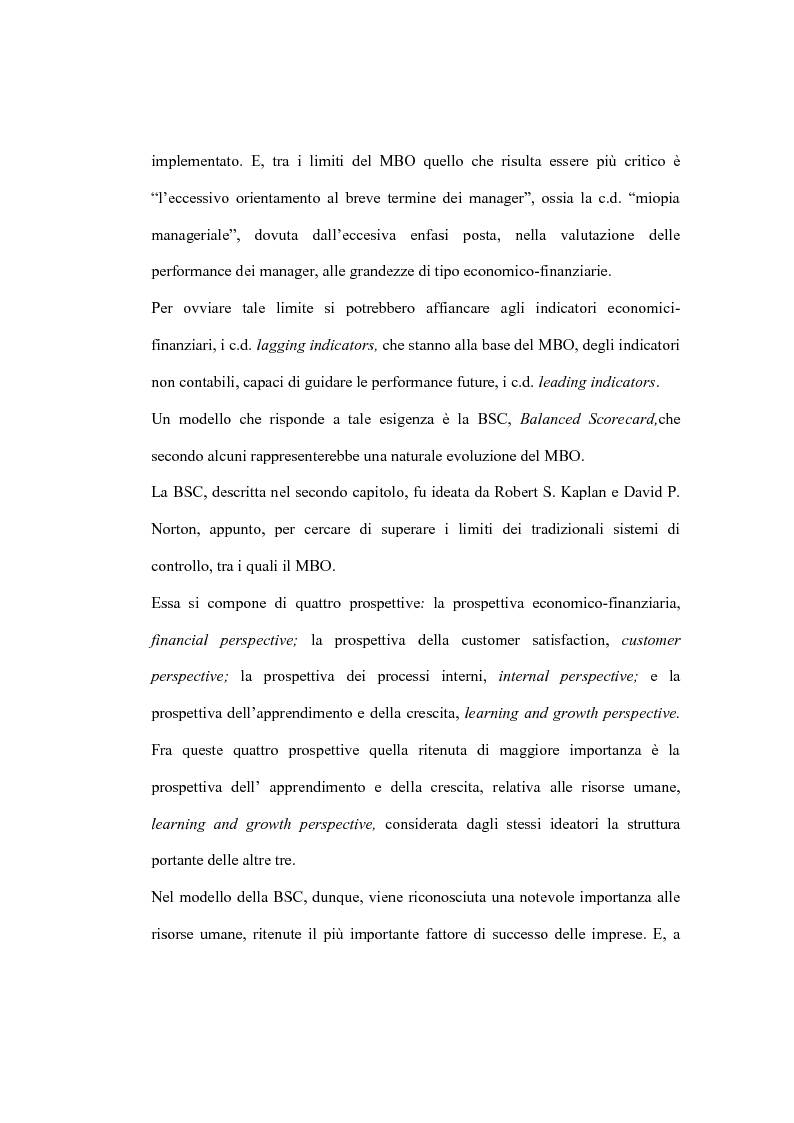 Anteprima della tesi: Il sistema premi/incentivi nell'economia d'azienda: dal Management by objectives al Balanced Scorecard, Pagina 2