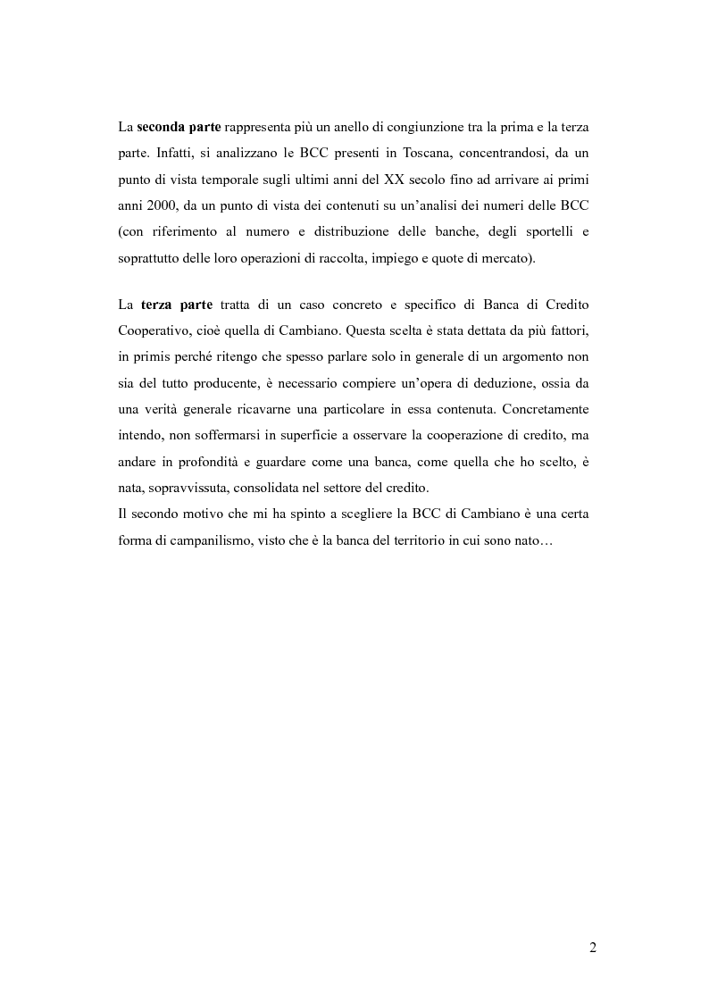 Anteprima della tesi: Dalle casse rurali ed artigiane alle banche di credito cooperativo (con particolare riferimento alla Toscana), Pagina 2