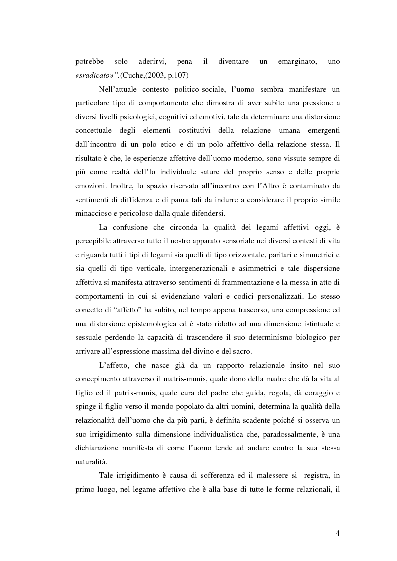 Anteprima della tesi: Il legame affettivo tra con-fusione e identità. Psicopatologia della relazione affettiva., Pagina 2