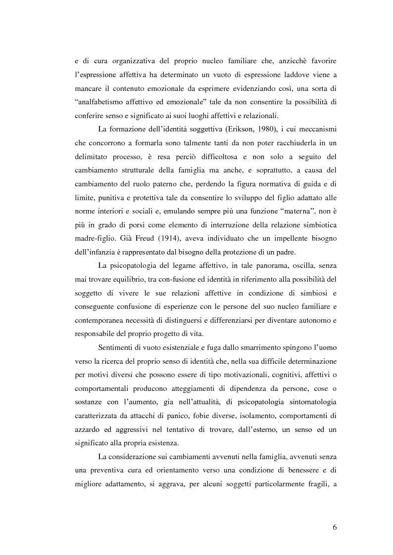 Anteprima della tesi: Il legame affettivo tra con-fusione e identità. Psicopatologia della relazione affettiva., Pagina 4
