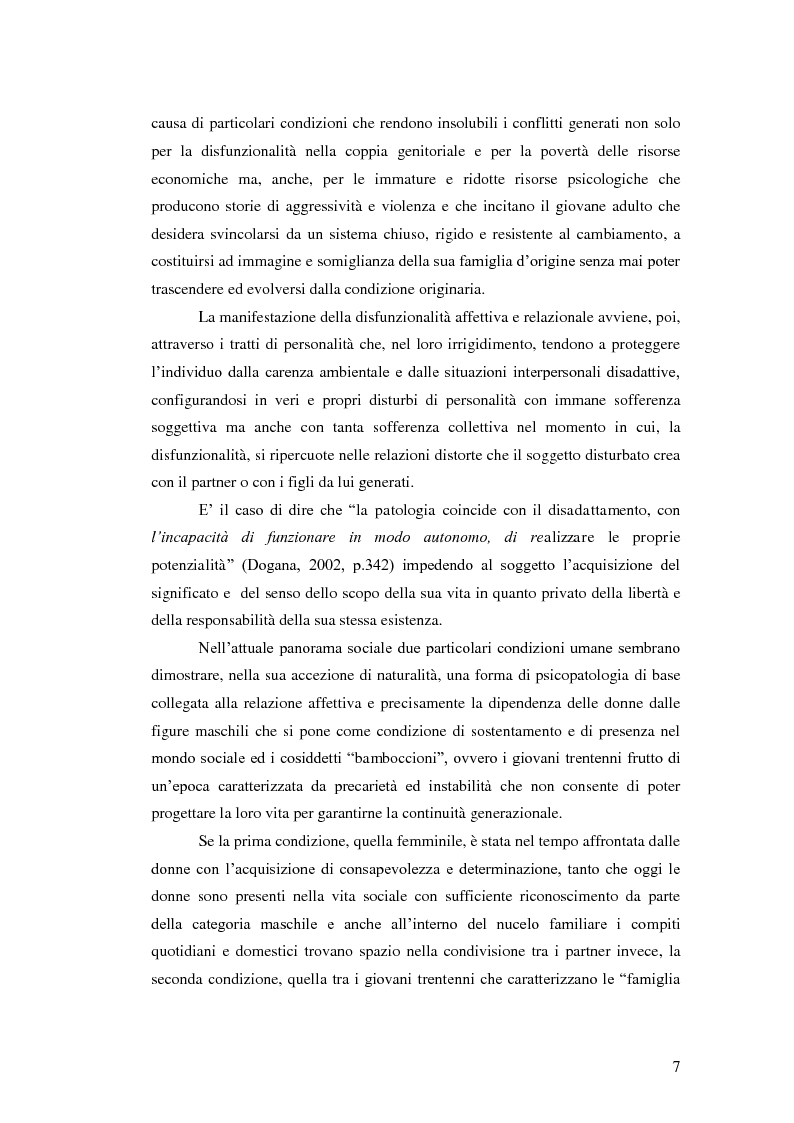 Anteprima della tesi: Il legame affettivo tra con-fusione e identità. Psicopatologia della relazione affettiva., Pagina 5
